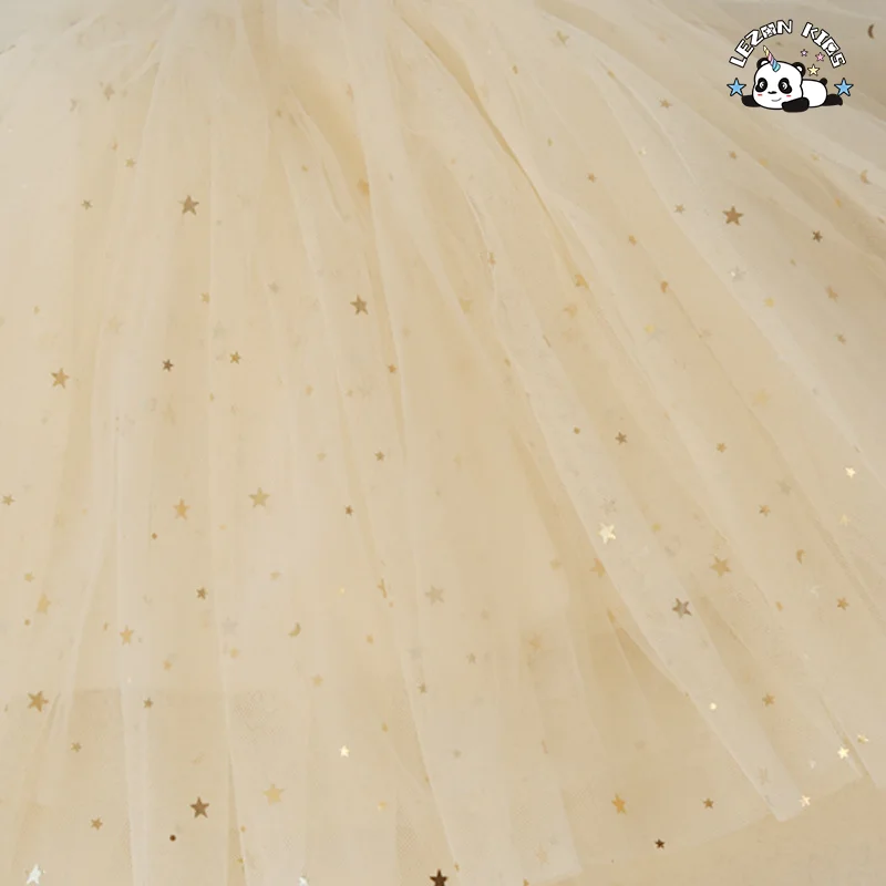 LEZONKIDS - Hot Selling Baby Girls Tutu Dress Kids Solid Color 4-Layer Elastic Waist Short Tulle Princess Tiered Tutu Children's Skirt